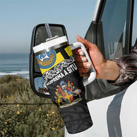 New Zealand Wellington Tumbler With Handle The Capital's Emblems - Flag and Koru Art LT03 - Polynesian Pride