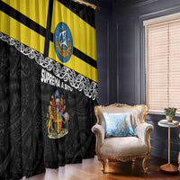 New Zealand Wellington Window Curtain The Capital's Emblems Flag and Koru Art LT03 - Polynesian Pride
