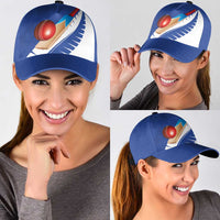 New Zealand Cricket Classic Cap Kiwi Birds Haka Dance Blue Fern Sporty Style