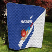 New Zealand Cricket Quilt Kiwi Birds Haka Dance Blue Fern Sporty Style