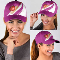 New Zealand Cricket Classic Cap Kiwi Birds Haka Dance Pink Fern Sporty Style
