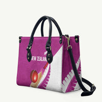 New Zealand Cricket Leather Bag Kiwi Birds Haka Dance Pink Fern Sporty Style
