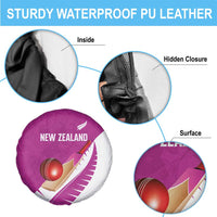 New Zealand Cricket Spare Tire Cover Kiwi Birds Haka Dance Pink Fern Sporty Style