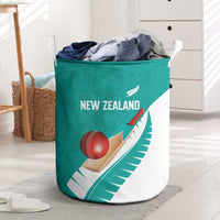 New Zealand Cricket Laundry Basket Kiwi Birds Haka Dance Turquoise Fern Sporty Style
