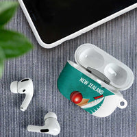 New Zealand Cricket AirPods Case Kiwi Birds Haka Dance Turquoise Fern Sporty Style