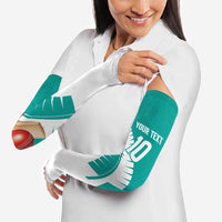 Custom New Zealand Cricket Arm Sleeves Kiwi Birds Haka Dance Turquoise Fern Sporty Style