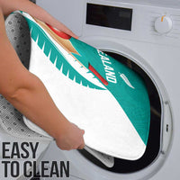 New Zealand Cricket Bathroom Set Kiwi Birds Haka Dance Turquoise Fern Sporty Style