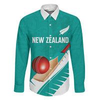 Custom New Zealand Cricket Family Matching Summer Maxi Dress and Hawaiian Shirt Kiwi Birds Haka Dance Turquoise Fern Sporty Style