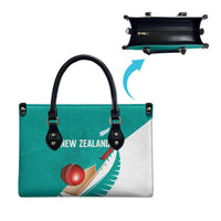 New Zealand Cricket Leather Bag Kiwi Birds Haka Dance Turquoise Fern Sporty Style