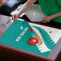 New Zealand Cricket Puzzle Kiwi Birds Haka Dance Turquoise Fern Sporty Style