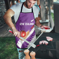 New Zealand Cricket Apron Kiwi Birds Haka Dance Purple Fern Sporty Style