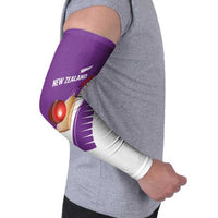 Custom New Zealand Cricket Arm Sleeves Kiwi Birds Haka Dance Purple Fern Sporty Style