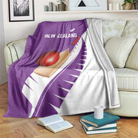 New Zealand Cricket Blanket Kiwi Birds Haka Dance Purple Fern Sporty Style