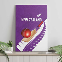 New Zealand Cricket Canvas Wall Art Kiwi Birds Haka Dance Purple Fern Sporty Style