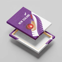 New Zealand Cricket Canvas Wall Art Kiwi Birds Haka Dance Purple Fern Sporty Style