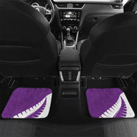 Custom New Zealand Cricket Car Mats Kiwi Birds Haka Dance Purple Fern Sporty Style