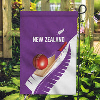 New Zealand Cricket Garden Flag Kiwi Birds Haka Dance Purple Fern Sporty Style