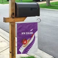 New Zealand Cricket Garden Flag Kiwi Birds Haka Dance Purple Fern Sporty Style