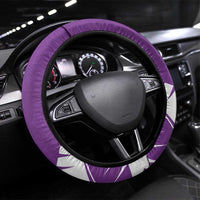 New Zealand Cricket Steering Wheel Cover Kiwi Birds Haka Dance Purple Fern Sporty Style