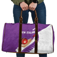 New Zealand Cricket Travel Bag Kiwi Birds Haka Dance Purple Fern Sporty Style