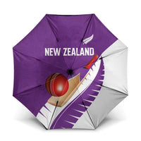 New Zealand Cricket Umbrella Kiwi Birds Haka Dance Purple Fern Sporty Style