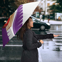 New Zealand Cricket Umbrella Kiwi Birds Haka Dance Purple Fern Sporty Style