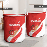 New Zealand Cricket Laundry Basket Kiwi Birds Haka Dance Red Fern Sporty Style