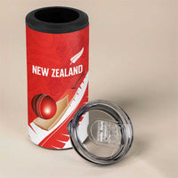 Custom New Zealand Cricket 4 in 1 Can Cooler Tumbler Kiwi Birds Haka Dance Red Fern Sporty Style