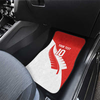 Custom New Zealand Cricket Car Mats Kiwi Birds Haka Dance Red Fern Sporty Style