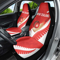 New Zealand Cricket Car Seat Cover Kiwi Birds Haka Dance Red Fern Sporty Style