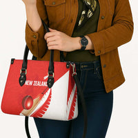 New Zealand Cricket Leather Bag Kiwi Birds Haka Dance Red Fern Sporty Style