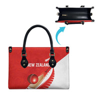 New Zealand Cricket Leather Bag Kiwi Birds Haka Dance Red Fern Sporty Style