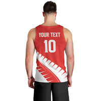Custom New Zealand Cricket Men Tank Top Kiwi Birds Haka Dance Red Fern Sporty Style