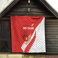 New Zealand Cricket Quilt Kiwi Birds Haka Dance Red Fern Sporty Style