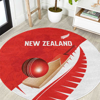 New Zealand Cricket Round Carpet Kiwi Birds Haka Dance Red Fern Sporty Style