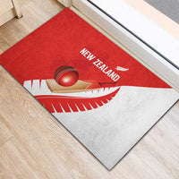 New Zealand Cricket Rubber Doormat Kiwi Birds Haka Dance Red Fern Sporty Style
