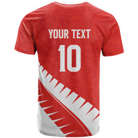 Custom New Zealand Cricket T Shirt Kiwi Birds Haka Dance Red Fern Sporty Style