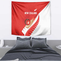 New Zealand Cricket Tapestry Kiwi Birds Haka Dance Red Fern Sporty Style