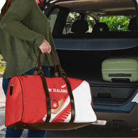 New Zealand Cricket Travel Bag Kiwi Birds Haka Dance Red Fern Sporty Style