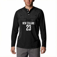 New Zealand Basketball Ta Moko Tribal Custom Button Sweatshirt LT03 - Polynesian Pride