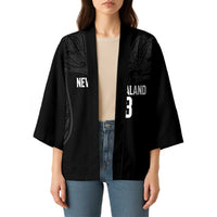 New Zealand Basketball Ta Moko Tribal Custom Kimono LT03 - Polynesian Pride