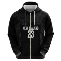 New Zealand Basketball Ta Moko Tribal Custom Zip Hoodie LT03 - Polynesian Pride