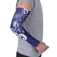New Zealand Sea Animals with Maori Tribal Tattoo Arm Sleeves Blue Color