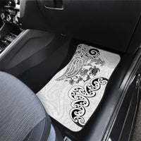 New Zealand Sea Animals with Maori Tribal Tattoo Car Mats White Color