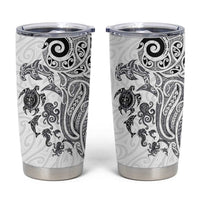 New Zealand Sea Animals with Maori Tribal Tattoo Tumbler Cup White Color