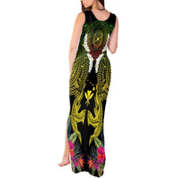 Hawaii Kanaka Maoli Tank Maxi Dress Double Shark and Hibiscus Flowers LT03 - Polynesian Pride