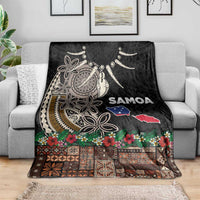 Samoa Siapo Polynesian Art Blanket Tropical Flowers and Tatau Pattern Brown LT03 - Polynesian Pride