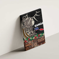 Samoa Siapo Polynesian Art Canvas Wall Art Tropical Flowers and Tatau Pattern Brown LT03 - Polynesian Pride