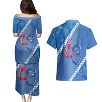 Samoa Independence Day Couples Matching Puletasi and Hawaiian Shirt Anniversary 63th-Siapo Art LT03 - Polynesian Pride