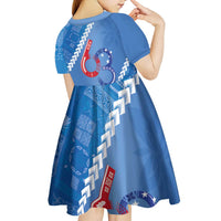 Samoa Independence Day Kid Short Sleeve Dress Anniversary 63th-Siapo Art LT03 - Polynesian Pride